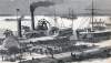 U.S. Sixth Corps moves to reinforce Washington, DC, City Point, July,1864, artist's impression, zoomable image