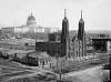 Trinity Episcopal Church, 3rd and Indiana Avenue, Washington D.C., circa 1860-1861, U.S. Capitol in background, zoomable image