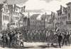 German Federal Troops occupy the predominantly German-speaking Danish town of Altona, February 1864, artist's impression