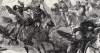 Death of Republican General Pueblita at hands of Imperial troops, Uroapan, Mexico, June 23, 1865, artist's impression, detail