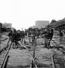 Union troops destroying railroad facilities, Atlanta, Georgia, November 1864