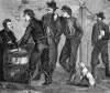Soldiers casting their ballot on General Election Day, Army of the Potomac, November 8, 1864, artist's impression, more detail