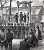 Execution of Champ Ferguson for war crimes, Nashville, Tennessee, October 20, 1865, artist's impression, detail