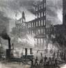 Destructive downtown fire, Cincinnati, Ohio, March 22, 1866, artist's impression