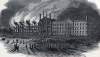 Burning of the State Inebriate Asylum, Binghampton, New York, September 16, 1864, artist's impression