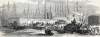 Fulton Fish Market Building, South Street, New York City, October 1865, artist's impression