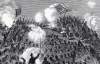 Dusk infantry attack on Fort Wagner, South Carolina, July 18, 1863, artist's impression, detail