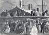 S.S. Great Eastern, Sheerness, England, before departing to relay Atlantic Cable, June 22, 1865, artist's impression
