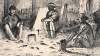 "A Hasty Supper on the Battle Field," Edwin Forbes, copper plate etching, 1876, detail