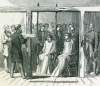 Preparing two murderers for execution, Chicago, Illinois, December 15, 1865, artist's impression