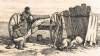 "A Hot Day," Edwin Forbes, copper plate etching, 1876, detail