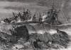 Hurricane, Calcutta, India, October 5, 1864, artist's impression, detail