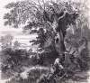 Incident between white settlers and Native Americans near German Lake, Minnesota, July 1863, artist's impression, zoomable image