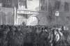 The Closing of the "Irish People" newspaper offices in Dublin, Ireland, September 15, 1865, artist's impression