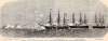 Danish naval units pursue Prussian ships at the Battle of Jasmund, March 17, 1864, artist's impression, zoomable image