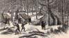 General J.E.B. Stuart's winter headquarters, Rapidan River, Virginia, January 1864, British artist's impression, zoomable image