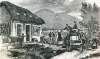 Rural Post Office, near Killarney, County Kerry, Ireland, 1866, artist's impression