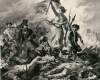 Eugene Delacroix, "Liberty Leading the People," 1830, lithograph