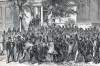 President Lincoln visits the home of Jefferson Davis in Richmond, Virginia, April 4, 1865, artist's impression, detail