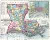 Louisiana, 1857, (with New Orleans city map), zoomable