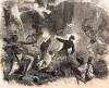 Death of Army courier Lieutenant F.J.H. Beever during North Dakota campaign, July 29, 1863, artist's impression, zoomable image