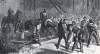 "Johnnie Comes Marching Home," Harper's Weekly Magazine, June 24, 1865, artist's impression, zoomable image, detail 