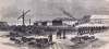 Union Army Engineering Depot, Morris Island, Charleston Harbor, August, 1863, artist's impression, zoomable image