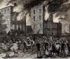 Burning of the New York City Orphan's Asylum, July 13, 1863, British artist's impression, detail