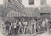 Scene outside the Provost Marshals's Office in New York City, August 19, 1863, artist's impression, detail