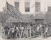Scene outside the Provost Marshals's Office in New York City, August 19, 1863, artist's impression, zoomable image