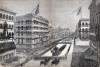 President Lincoln's Funeral Procession on Broadway, New York City, April 25, 1865, artist's impression, zoomable image