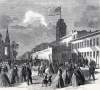 Metropolitan Sanitary Fair, Fourteenth Street, New York City, artist's impression, zoomable image
