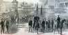 Ninetieth New York Veteran Volunteers return home, Brooklyn, New York, February 16, 1866, artist's impression, zoomable image