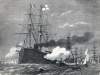 French warships attending the Naval Festival at Portsmouth on the English coast, August 1865, artist's impression