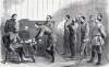 Former Confederate officers signing parole papers, Greensboro, North Carolina, May 1865, artist's impression, zoomable image