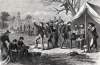 Pay Day, Sherman's Army, Atlanta, Georgia, 1864, artist's impression, zoomable image