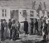 African-American recruits for the Union's Army of the Mississippi, April, 1864, artist's impression, detail