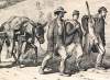 "The Rear of the Column," Edwin Forbes, copper plate etching, 1876, detail
