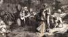 "Southern Exiles On Their Way North," artist's impression, detail