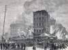 Ruins of P.T. Barnum's American Museum, New York City, July 14, 1865, artist's impression