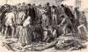 Searching for victims of a deadly dam break in northern England, March, 1863, British artist's impression