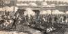Fighting at the Peach Orchard on first day, Pittsburg Landing, or Shiloh, April 6, 1862, artist's impression, detail