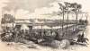 Fighting at the Peach Orchard on first day, Pittsburg Landing, or Shiloh, April 6, 1862, artist's impression, zoomable image