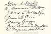 Committee signatures on the South Carolina Ordinance of Secession, December 20, 1860