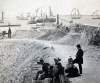 Parapet of Fort Sumter and Charleston Harbor, Flag Raising Ceremony, April 14, 1865