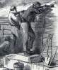 Union sharpshooters in the trenches before Petersburg, Virginia, July 1864, artist's impression, detail