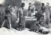 Northern agents engaging African-American draft substitutes, Norfolk, Virginia, August 1864, artist's impression, zoomable image