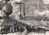 Union re-supply steamboat "Paint Rock" on the Tennessee River, January, 1864, artist's impression