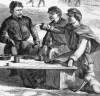 "The Soldiers' Thanksgiving Dinner in Camp," November, 1864, artist's impression, further detail