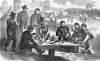 "The Soldiers' Thanksgiving Dinner in Camp," November, 1864, artist's impression, zoomable image